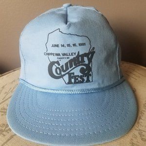 Vintage 1991 Country Fest Strapback Hat